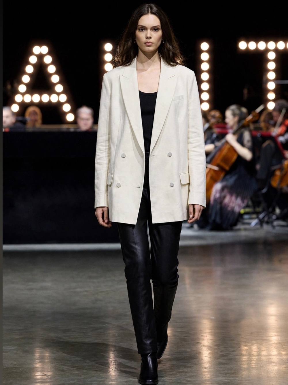 AllSaints || Alice Boxy Linen Blazer Double Breasted Cream Ivory 8